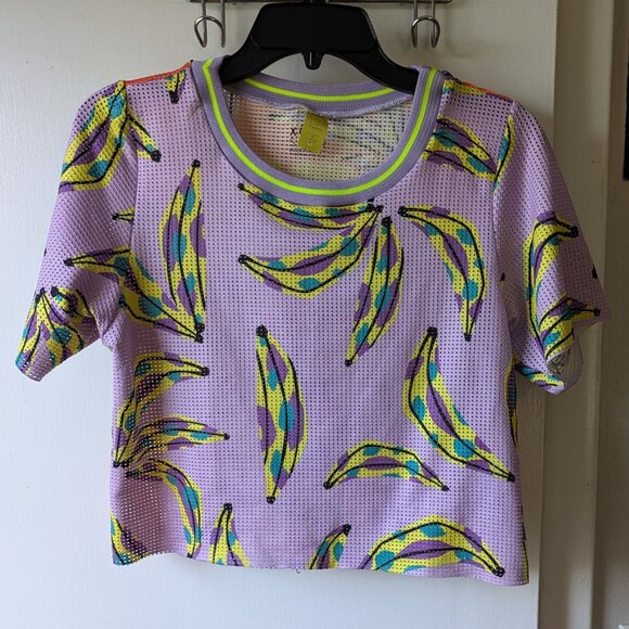 FARM Rio Tops - Farm Rio Banana Mesh Crop Top Size P